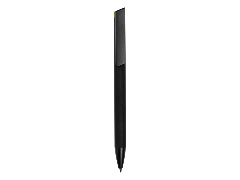 Ручка металлическая шариковая «Taper Metal» soft-touch, черный, зеленый
