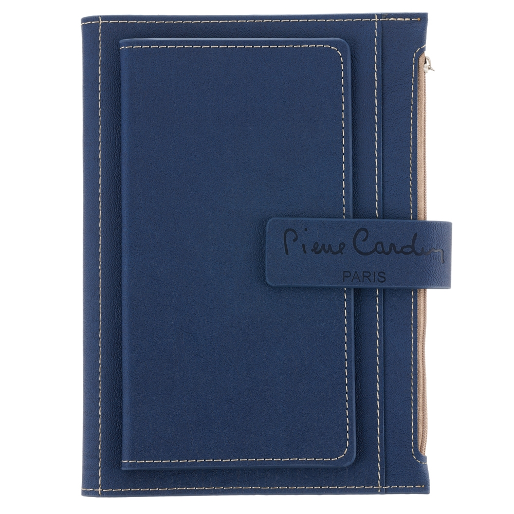 Записная книжка Pierre Cardin в обложке, синяя, 21,5 х 15,5, 3,5 см, синий