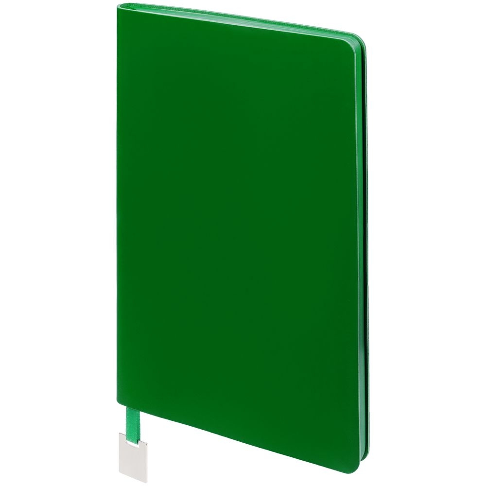 Ежедневник Shall Light, недатированный, зеленый, зеленый, искусственная кожа; покрытие софт-тач; металл