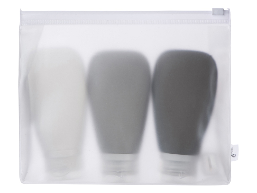 Набор силиконовых емкостей для путешествия «On air», белый, серый