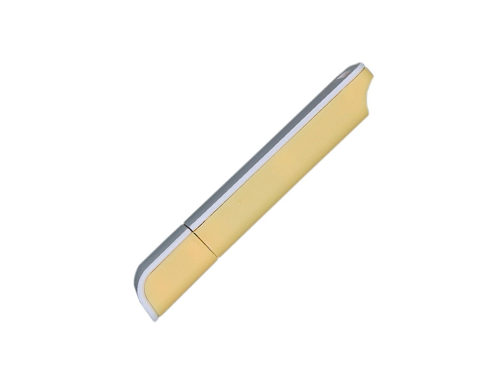 USB 2.0- флешка на 8 Гб с оригинальным двухцветным корпусом, белый, желтый, пластик