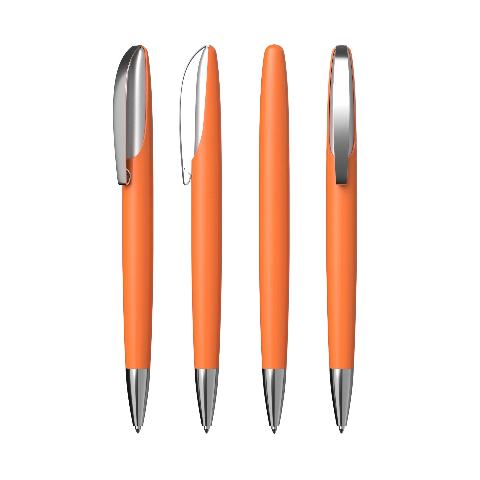 Ручка шариковая "Monica", оранжевый, пластик/металл