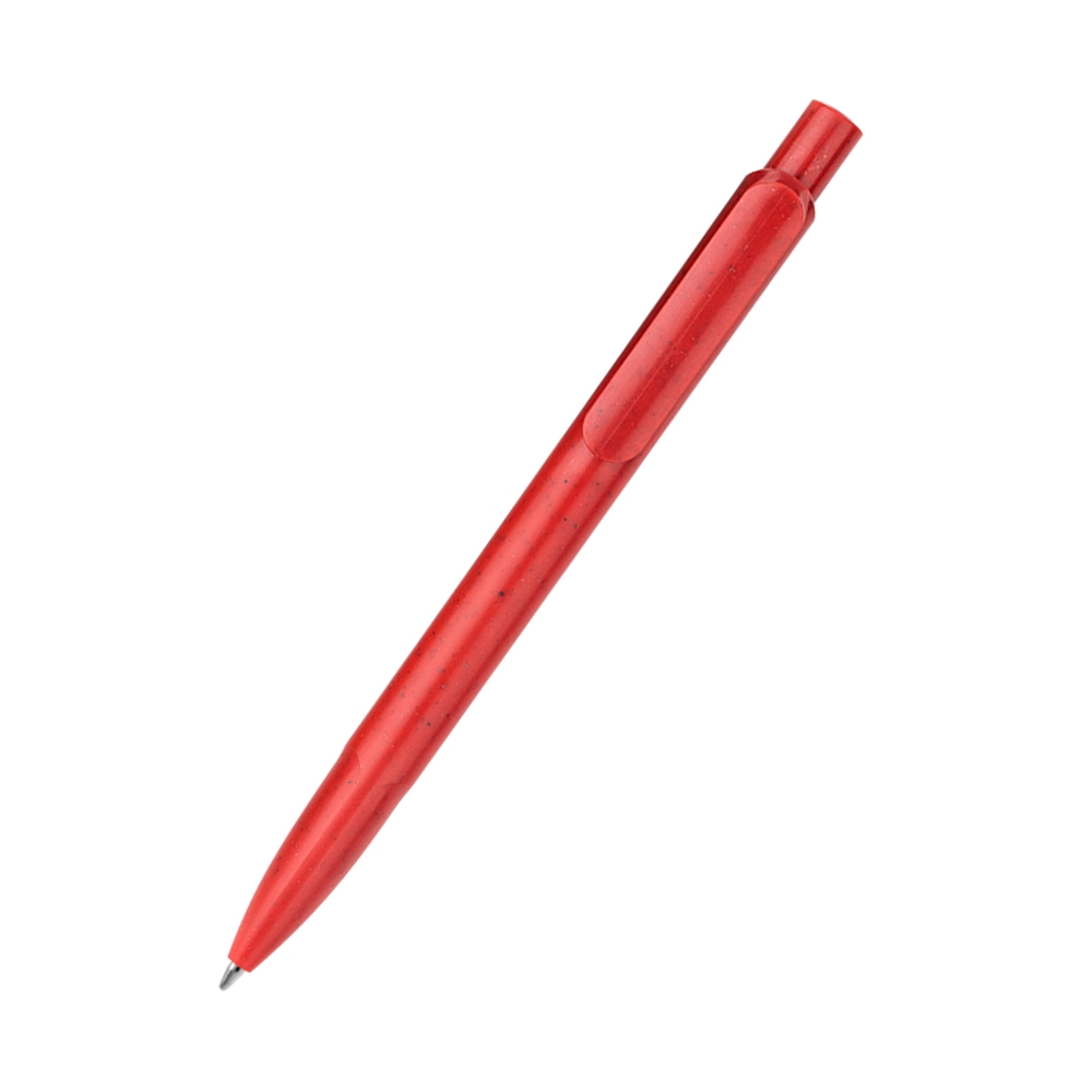 Ручка из биоразлагаемой пшеничной соломы Melanie, красная, красный