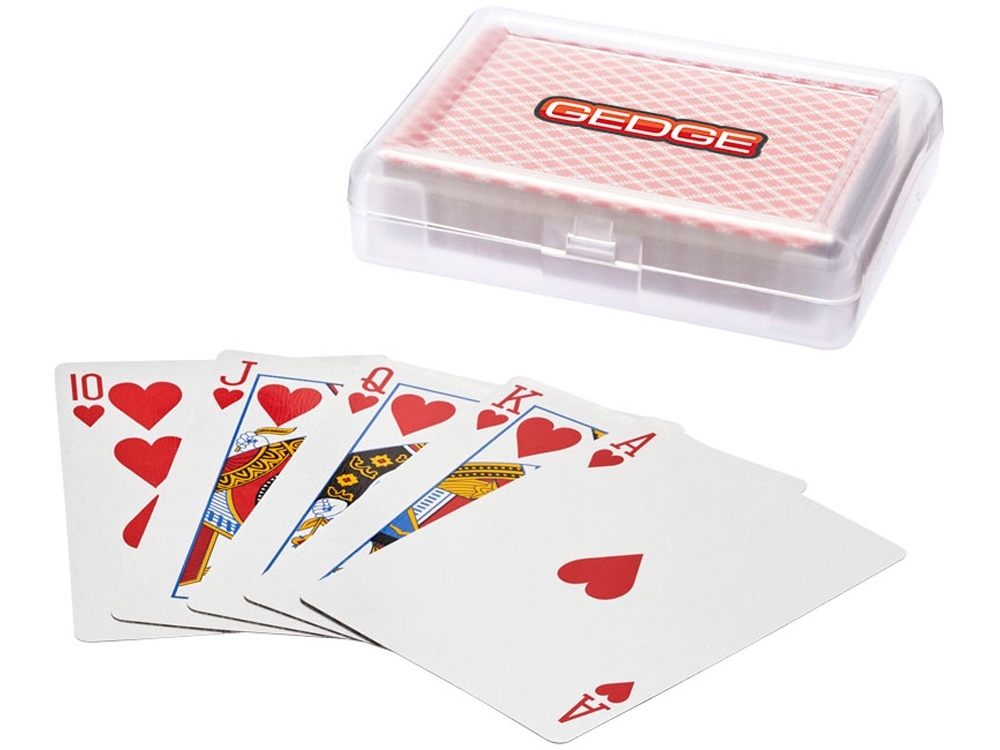 Карточная игра «Reno», красный, прозрачный, пластик, картон