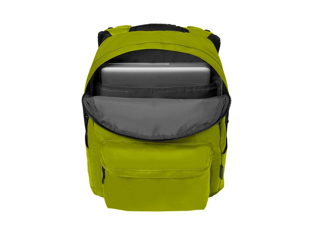 Рюкзак с отделением для ноутбука 14" и с водоотталкивающим покрытием, зеленый, полиэстер
