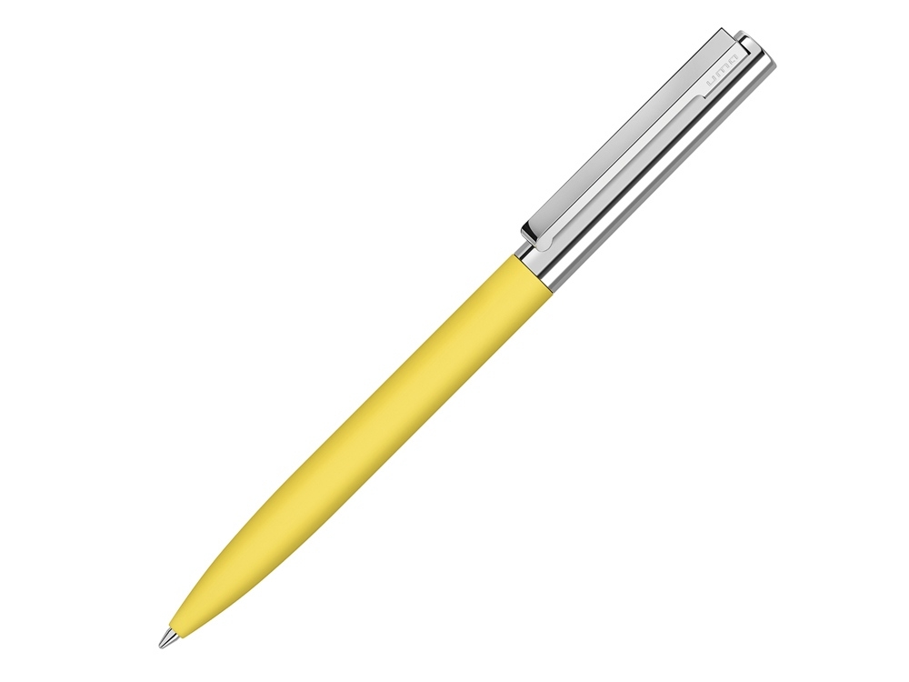 Ручка металлическая шариковая «Bright GUM» soft-touch с зеркальной гравировкой, желтый, soft touch