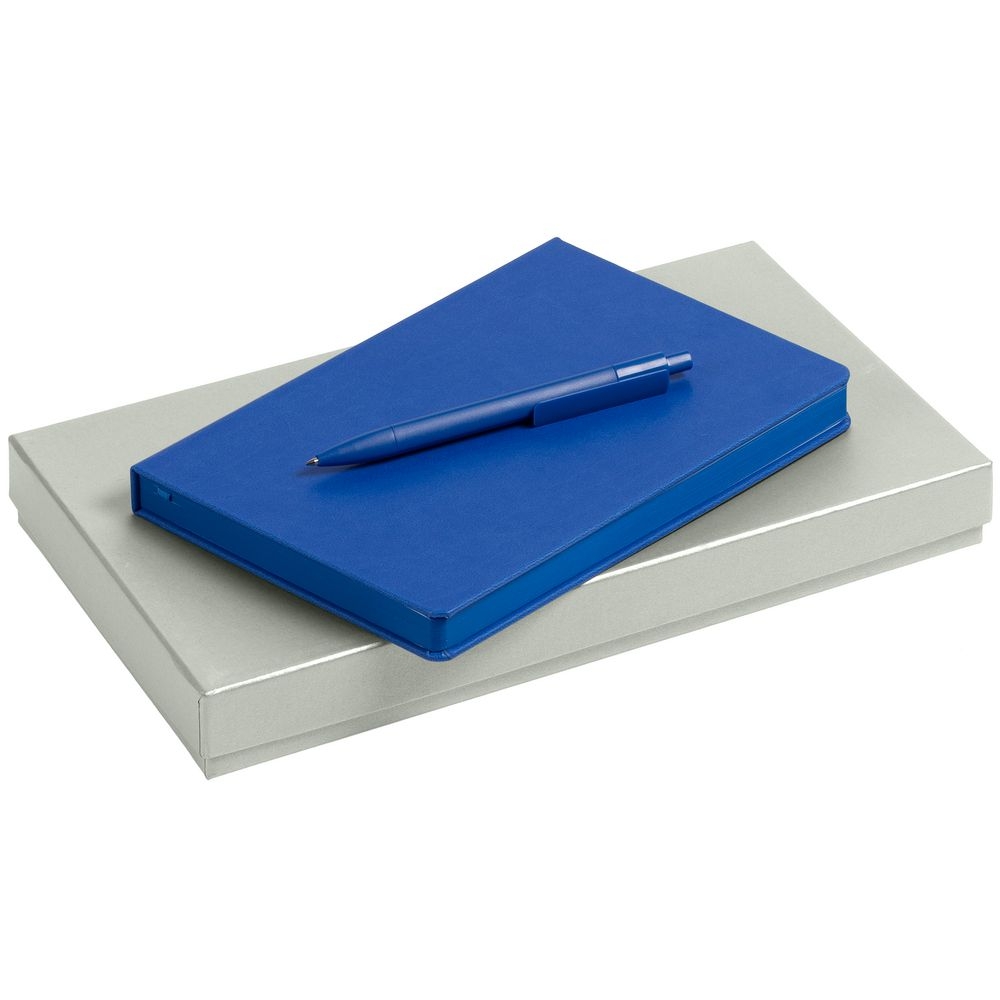 Набор Brand Tone, светло-синий, синий, ежедневник - искусственная кожа; ручка - пластик; коробка - картон