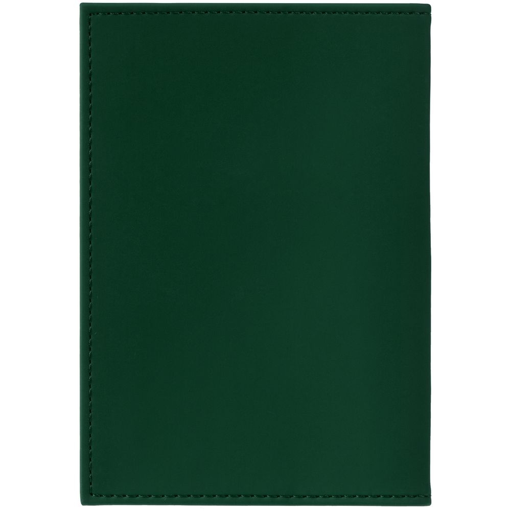 Обложка для паспорта Shall, зеленая, зеленый, кожзам