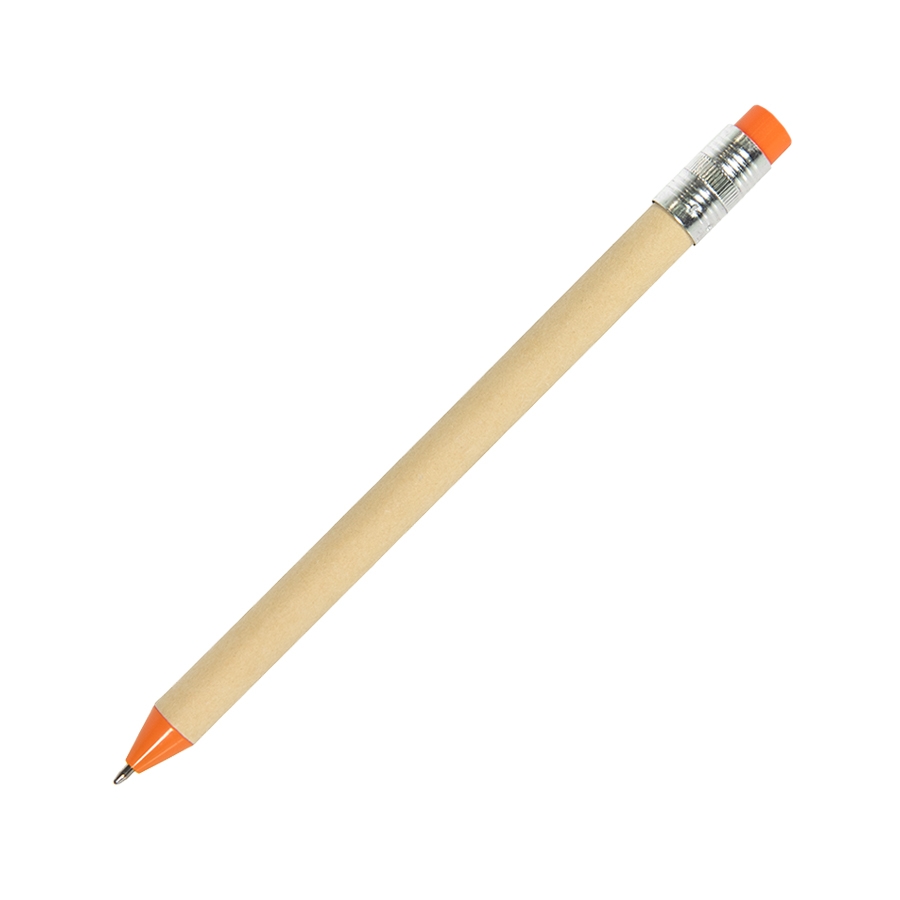 N12, ручка шариковая, оранжевый, картон, пластик, металл, оранжевый, картон