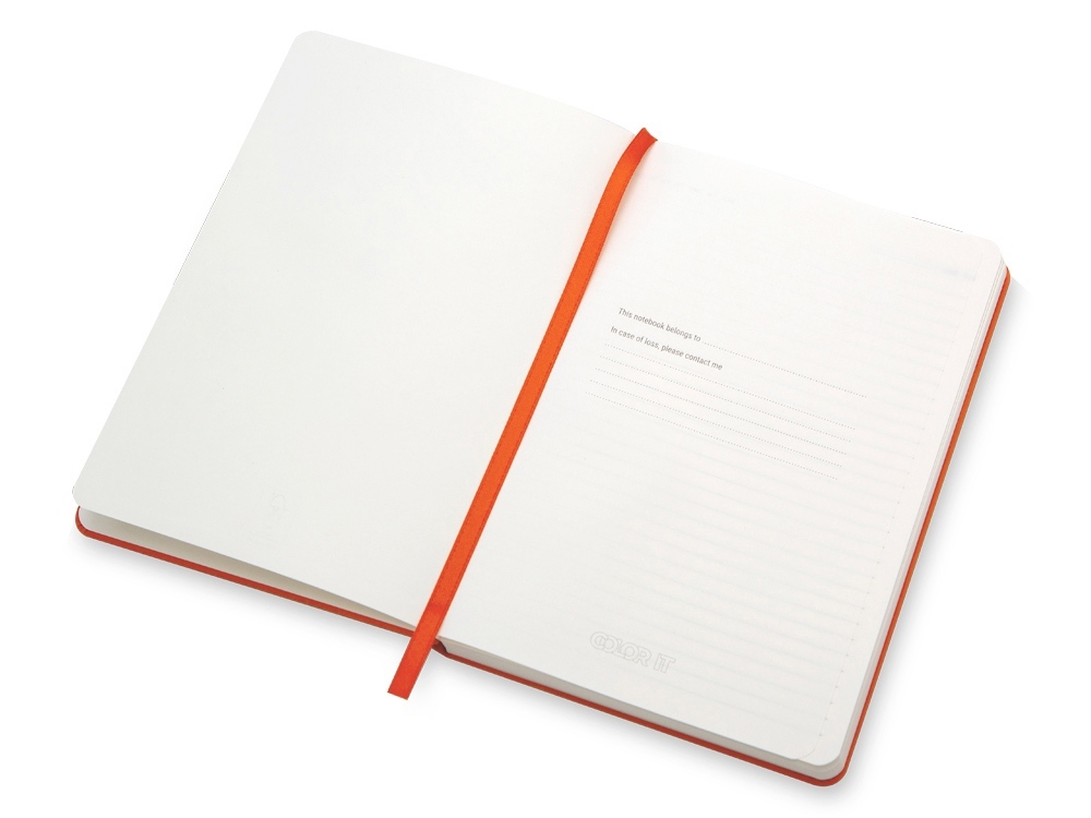 Бизнес-блокнот А5 «С3» soft-touch с магнитным держателем для ручки, оранжевый, пластик, кожзам