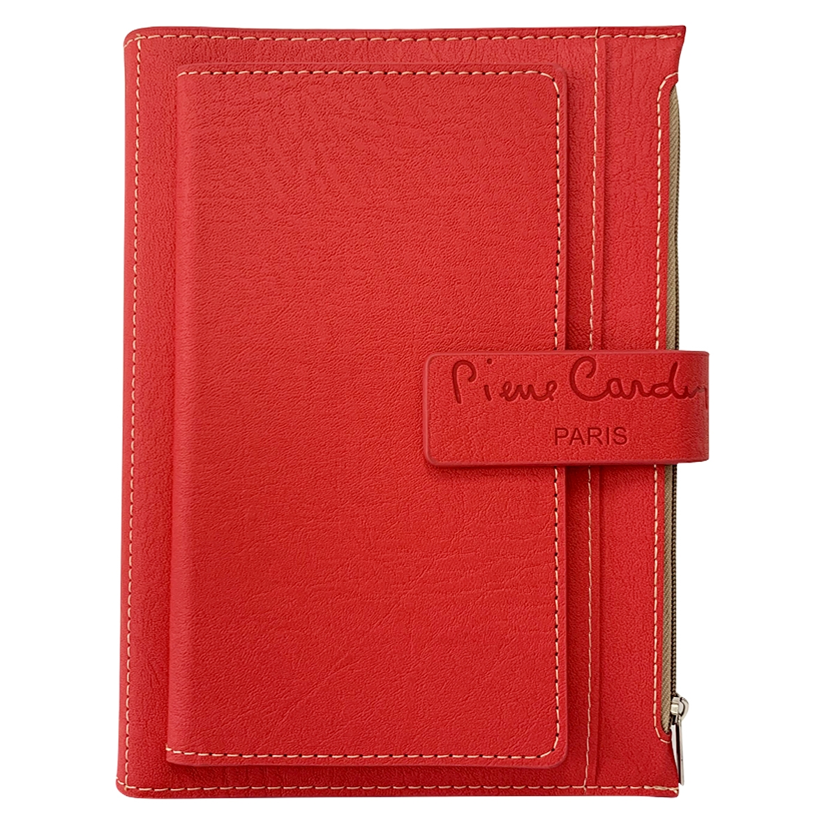 Записная книжка Pierre Cardin в обложке, красная, 21,5 х 15,5, 3,5 см, красный