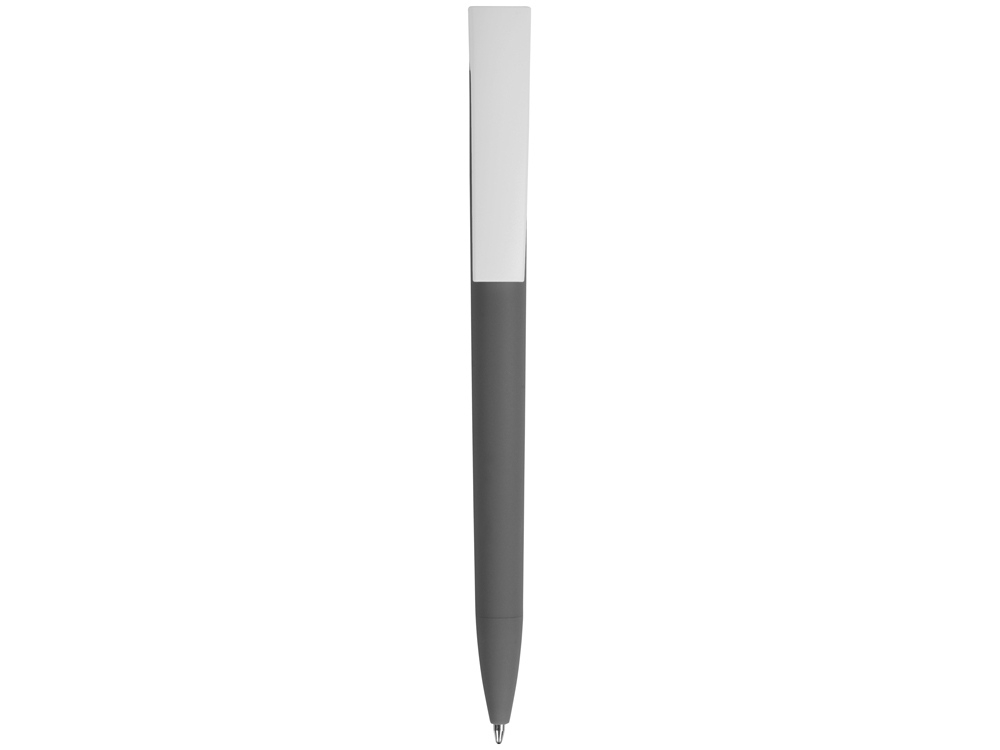 Ручка пластиковая soft-touch шариковая «Zorro», белый, серый, soft touch