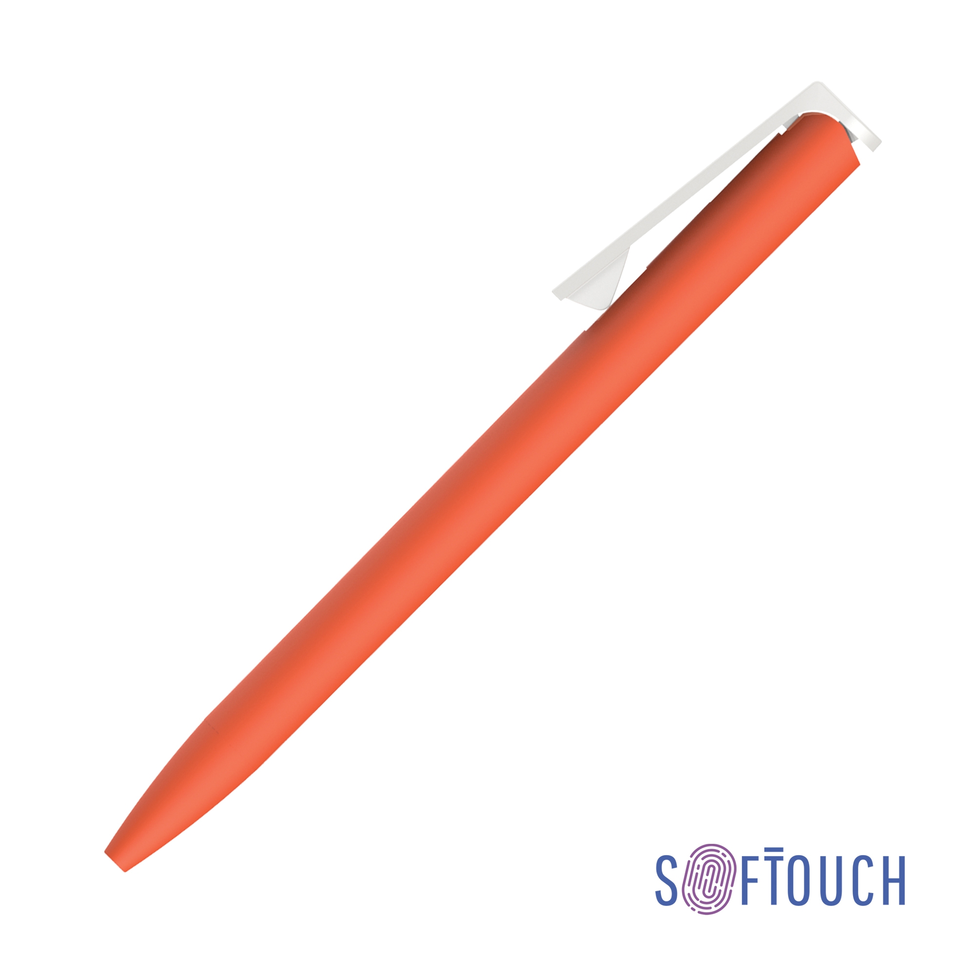 Ручка шариковая "Clive", покрытие soft touch, белый, пластик/soft touch