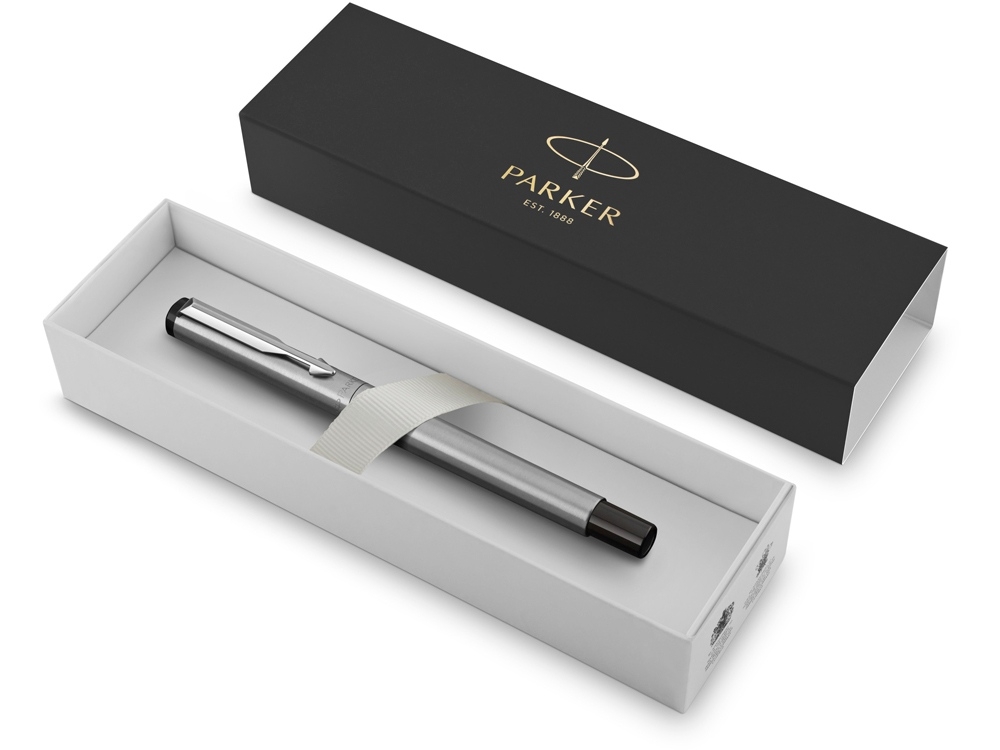 Ручка перьевая Parker Vector, F, серебристый, металл