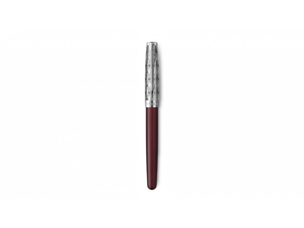 Ручка роллер Parker Sonnet, красный, серебристый, металл