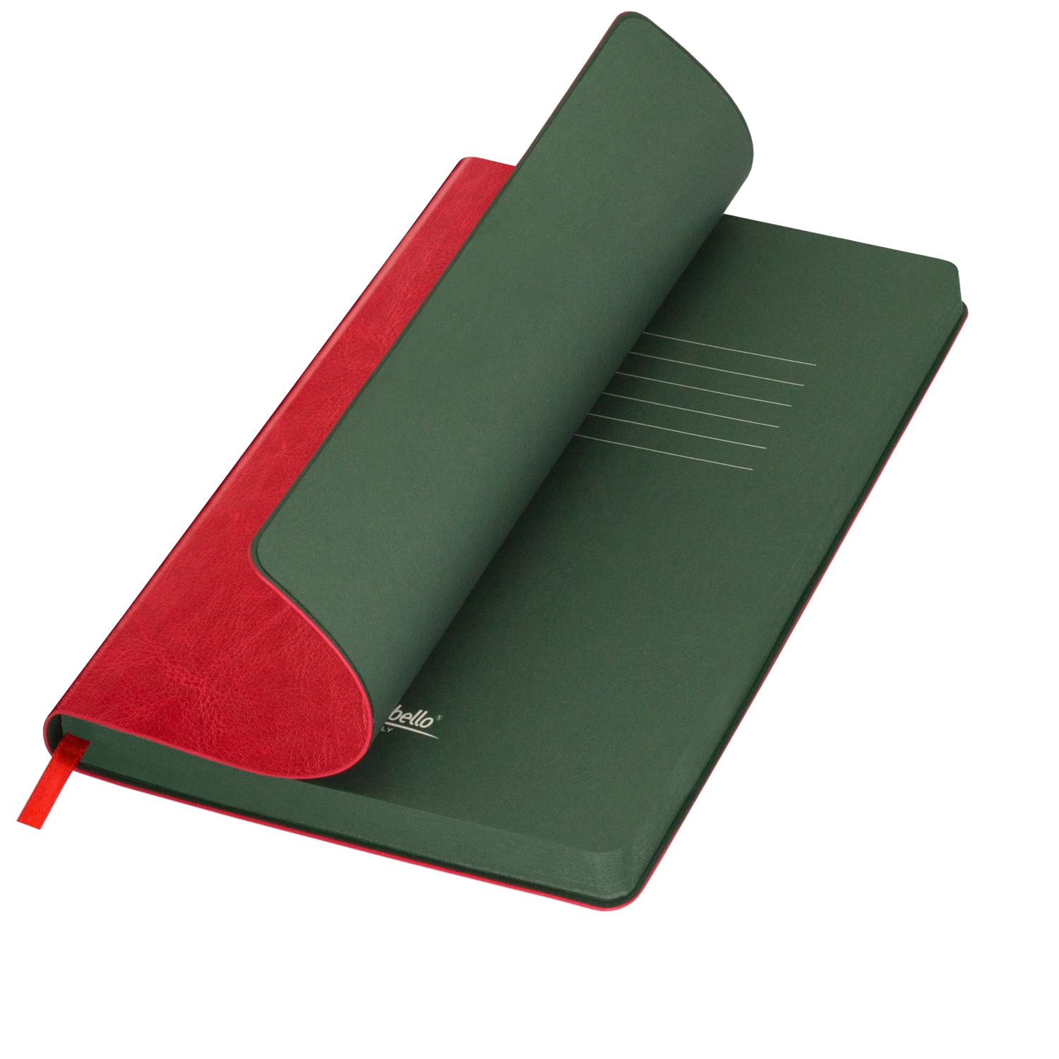 Ежедневник River side недатированный, красный/зеленый (без упаковки, без стикера), красный