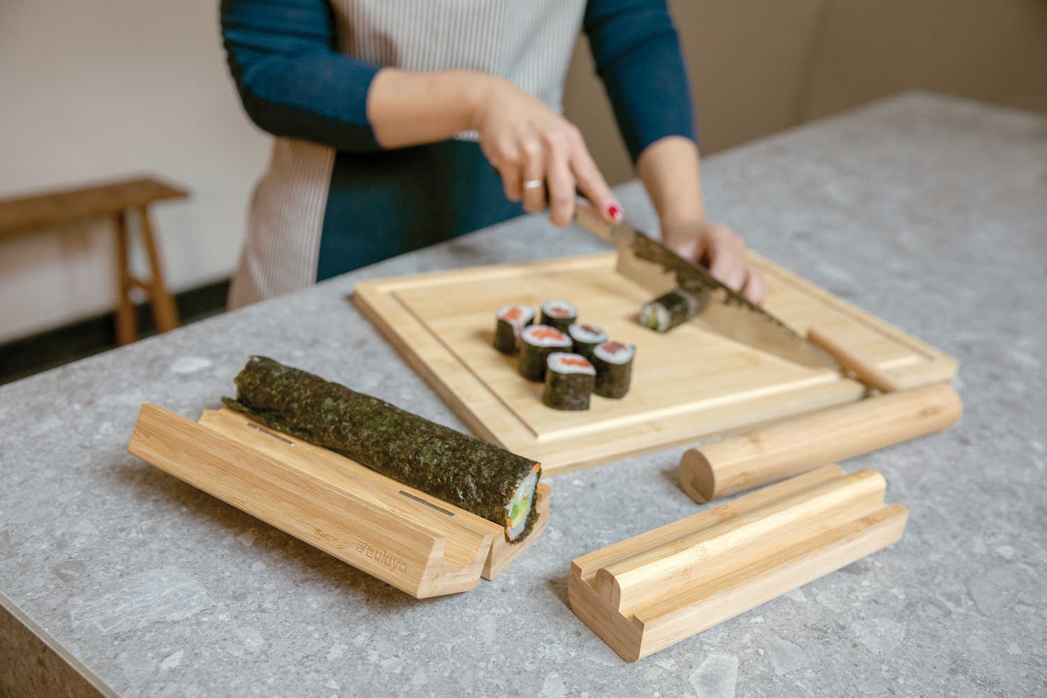 Набор для приготовления суши Ukiyo, дерево, металл