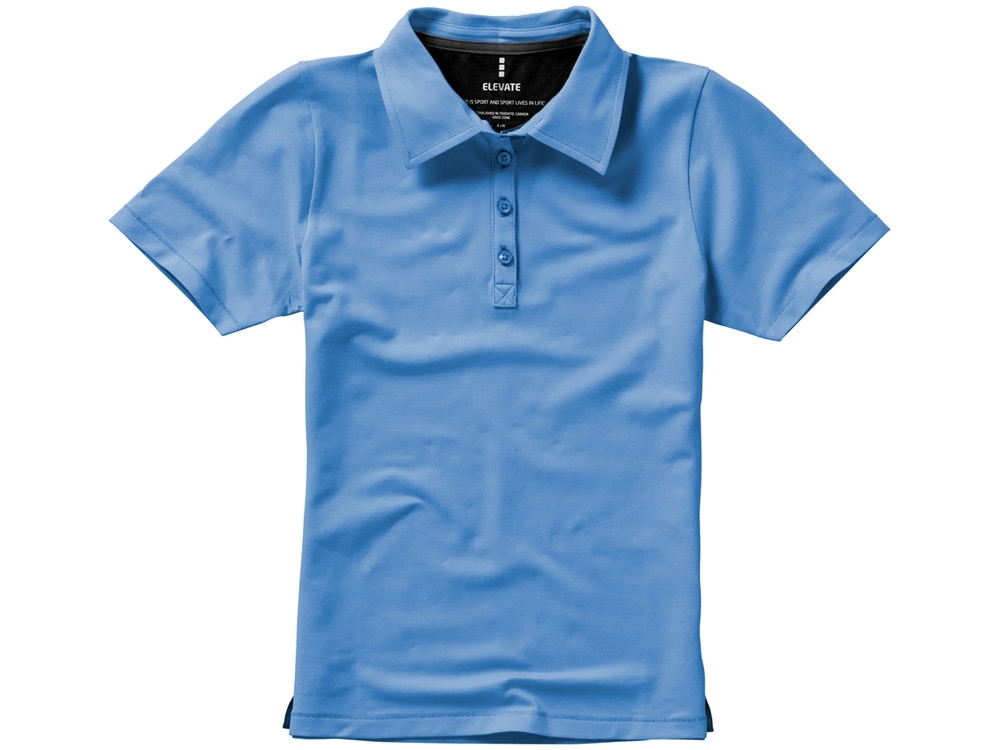 Рубашка поло "Markham" женская, серый, голубой, эластан, хлопок