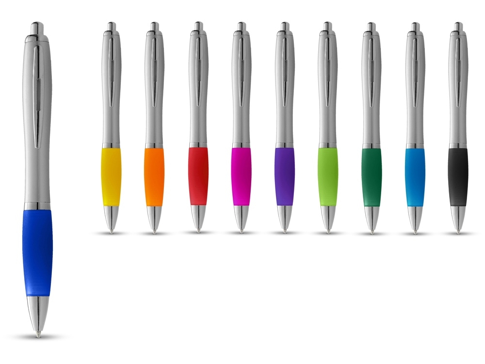 Ручка пластиковая шариковая «Nash», серебристый, пластик