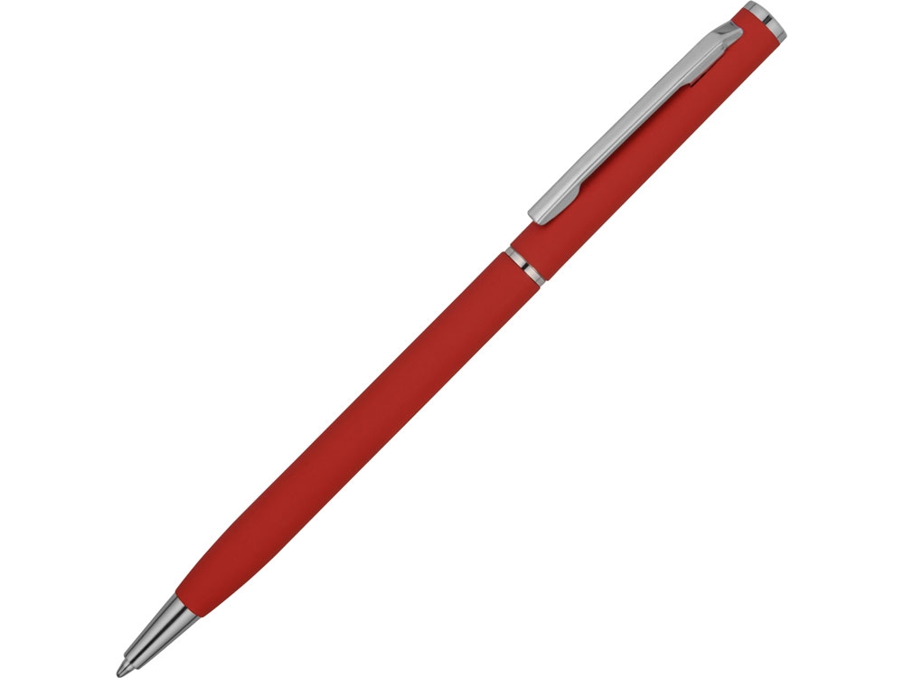 Ручка металлическая шариковая «Атриум софт-тач», красный, soft touch