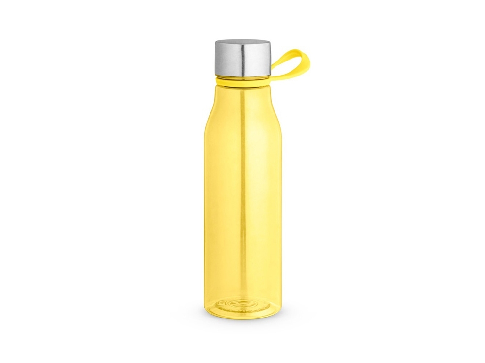 Бутылка спортивная из переработанного пластика rPET «SENNA», 590 мл, желтый, металл