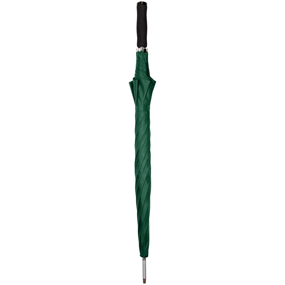 Зонт-трость Alu Golf AC, зеленый, зеленый, купол - эпонж, 190t; рама - металл; спицы - стеклопластик; ручка - эва