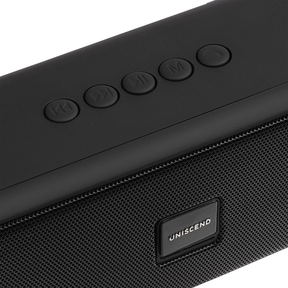 Беспроводная стереоколонка Uniscend Roombox, черная, черный, пластик; покрытие софт-тач