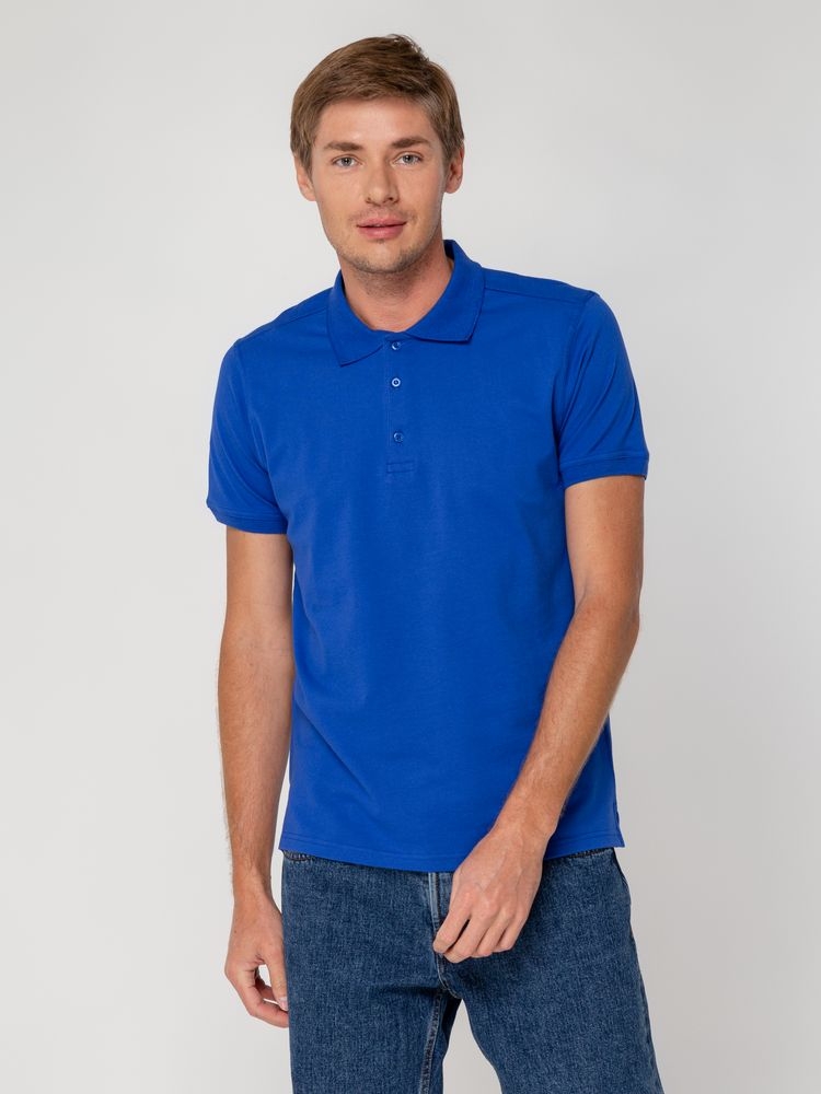 Рубашка поло мужская Virma Stretch, ярко-синяя (royal), синий, плотность 200 г/м²; пике, хлопок 95%; эластан 5%