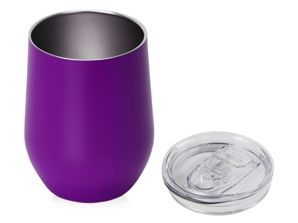 Вакуумная термокружка «Sense», непротекаемая крышка, крафтовая упаковка, фиолетовый, металл