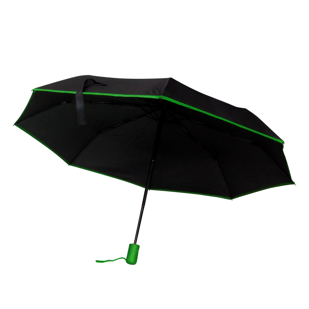 Противоштормовой автоматический зонт Line, зеленый, зеленый