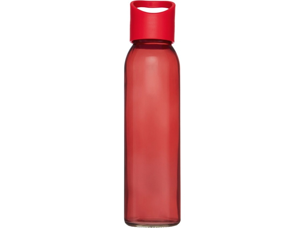 Бутылка спортивная «Sky» из стекла, красный, пластик, стекло