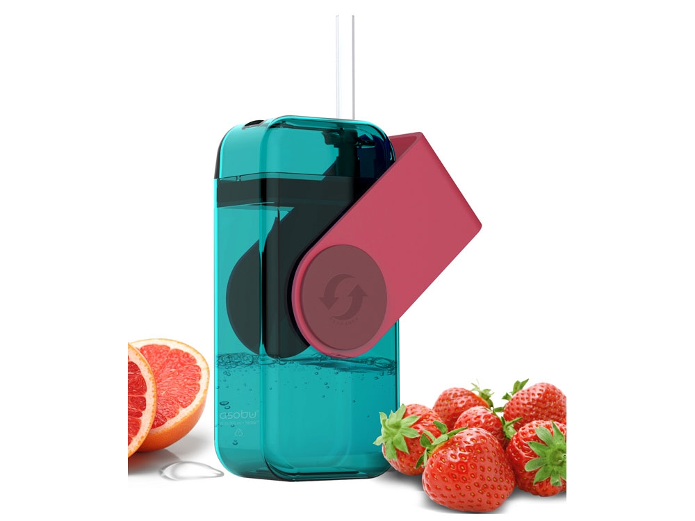 Бутылка для воды «JUICY DRINK BOX», красный, пластик