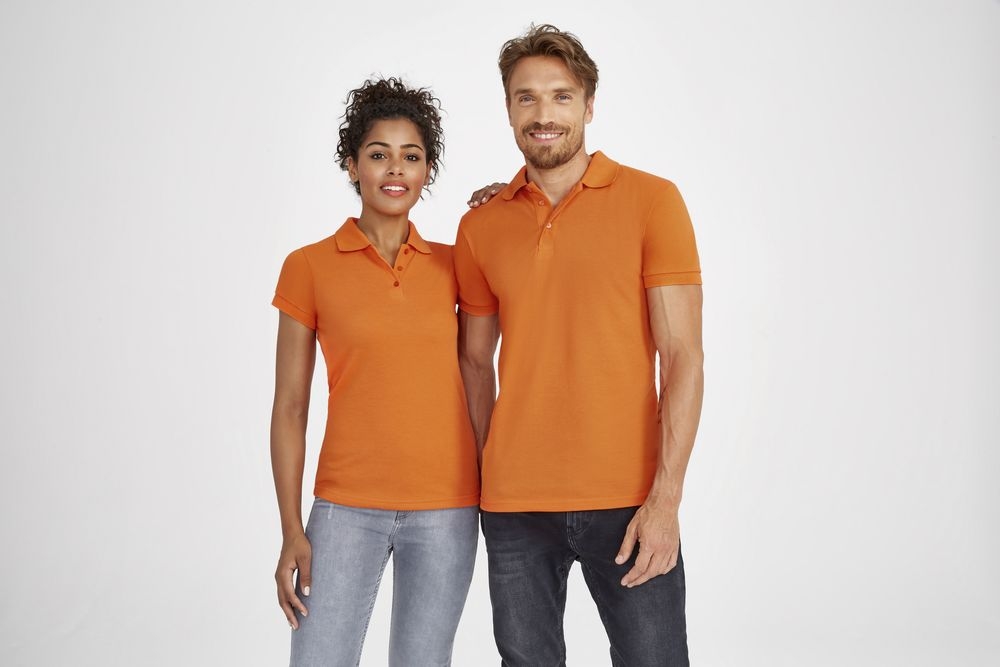 Рубашка поло мужская Prime Men 200 оранжевая, оранжевый, полиэстер 65%; хлопок 35%, плотность 200 г/м²; пике