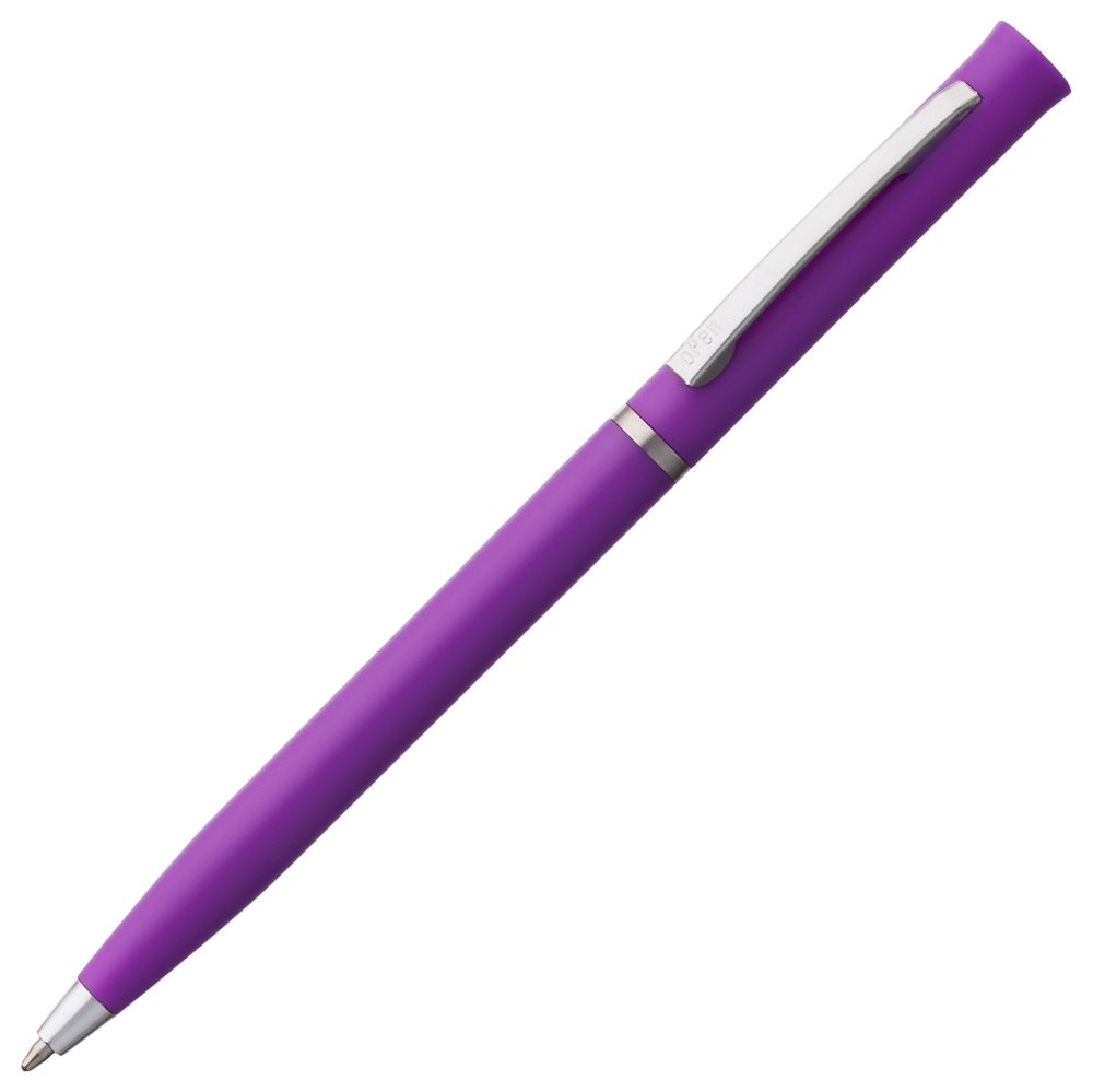 Ручка шариковая Euro Chrome,фиолетовая, фиолетовый, пластик; металл