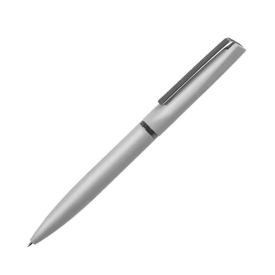 FRANCISCA, ручка шариковая, серебристый/вороненая сталь, металл, пластик, софт-покрытие, серебристый, латунь, пластик, нержавеющая сталь, софт-покрытие