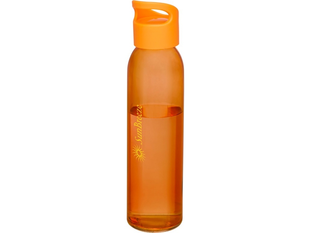 Бутылка спортивная «Sky» из стекла, оранжевый, пластик, стекло