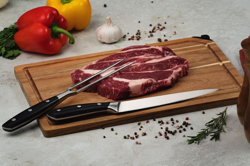 Набор для мяса Slice Twice с ножом-слайсером и вилкой, пластик