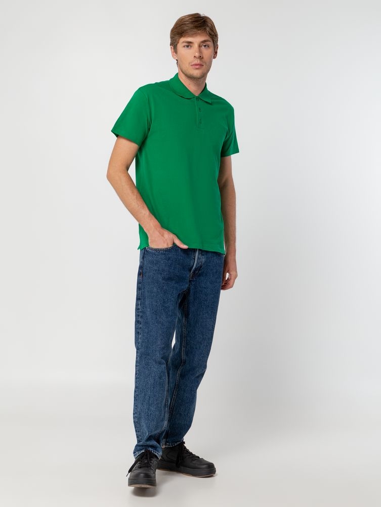 Рубашка поло мужская Summer 170, ярко-зеленая, зеленый, хлопок