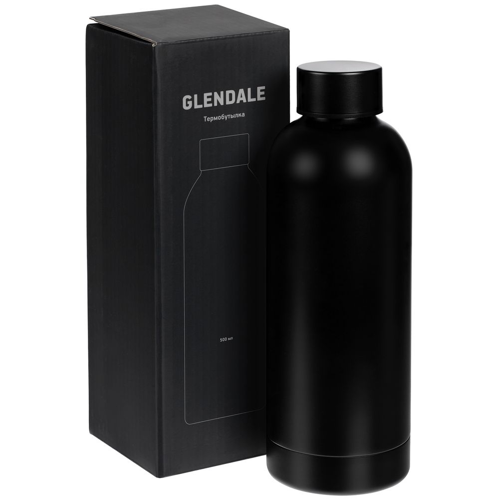 Термобутылка Glendale, черная, черный