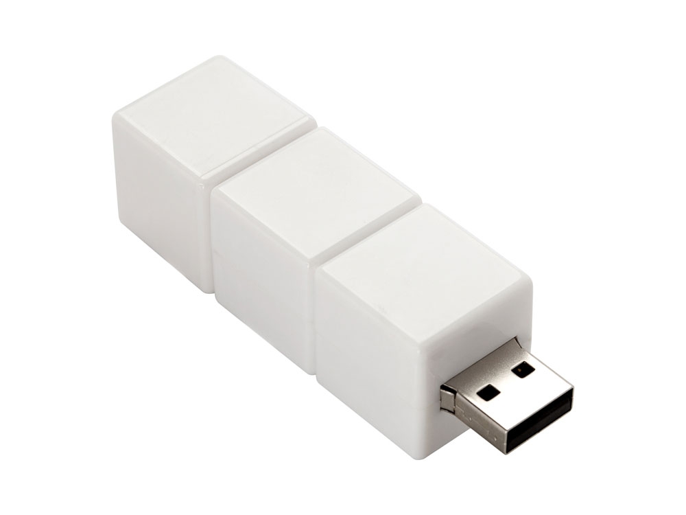 USB 2.0- флешка на 8 Гб «Кубик Рубика», белый, пластик