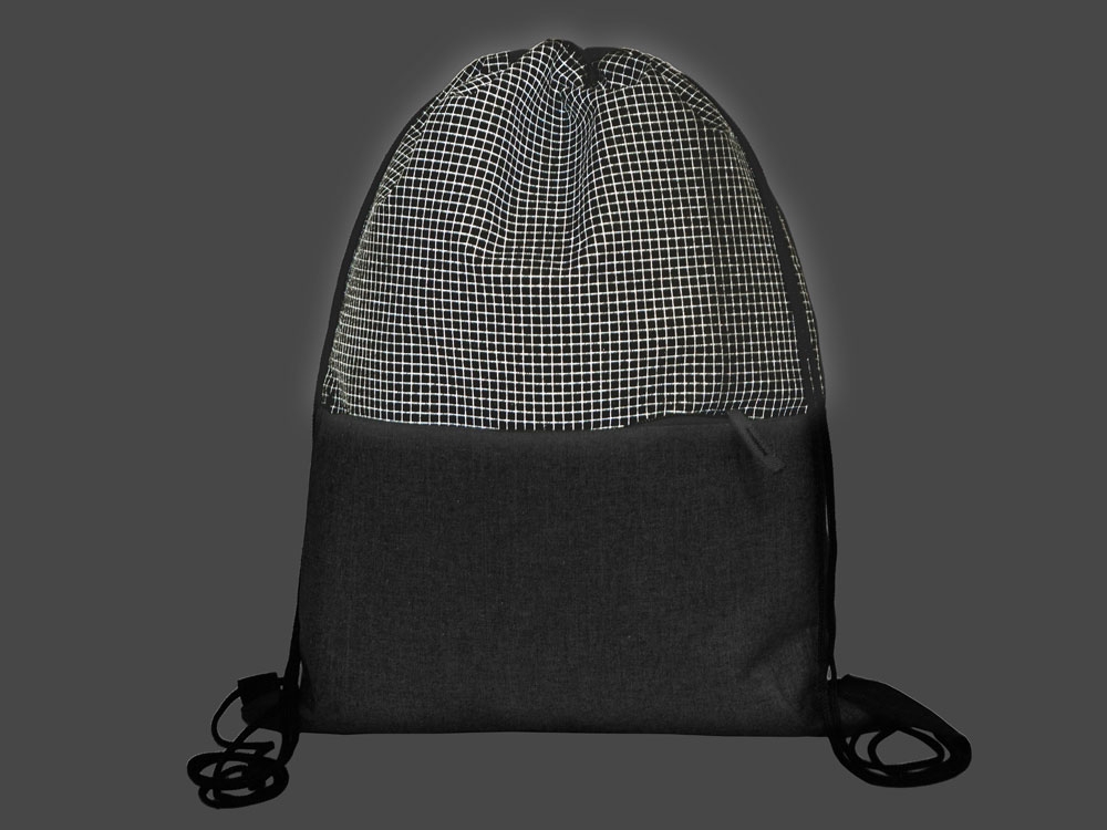 Рюкзак-мешок «Reflex» со светоотражающим эффектом, серый, полиэстер