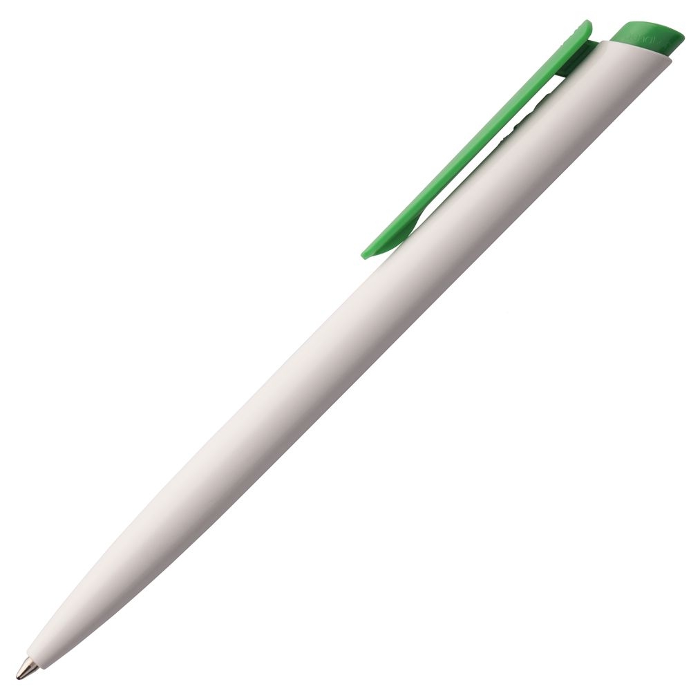 Ручка шариковая Senator Dart Polished, бело-зеленая, зеленый, белый, пластик