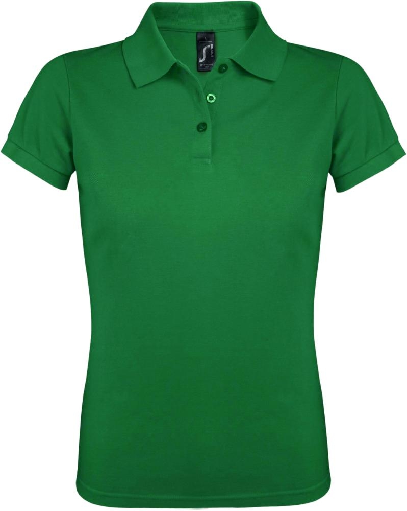 Рубашка поло женская Prime Women 200 ярко-зеленая, зеленый, полиэстер 65%; хлопок 35%, плотность 200 г/м²; пике