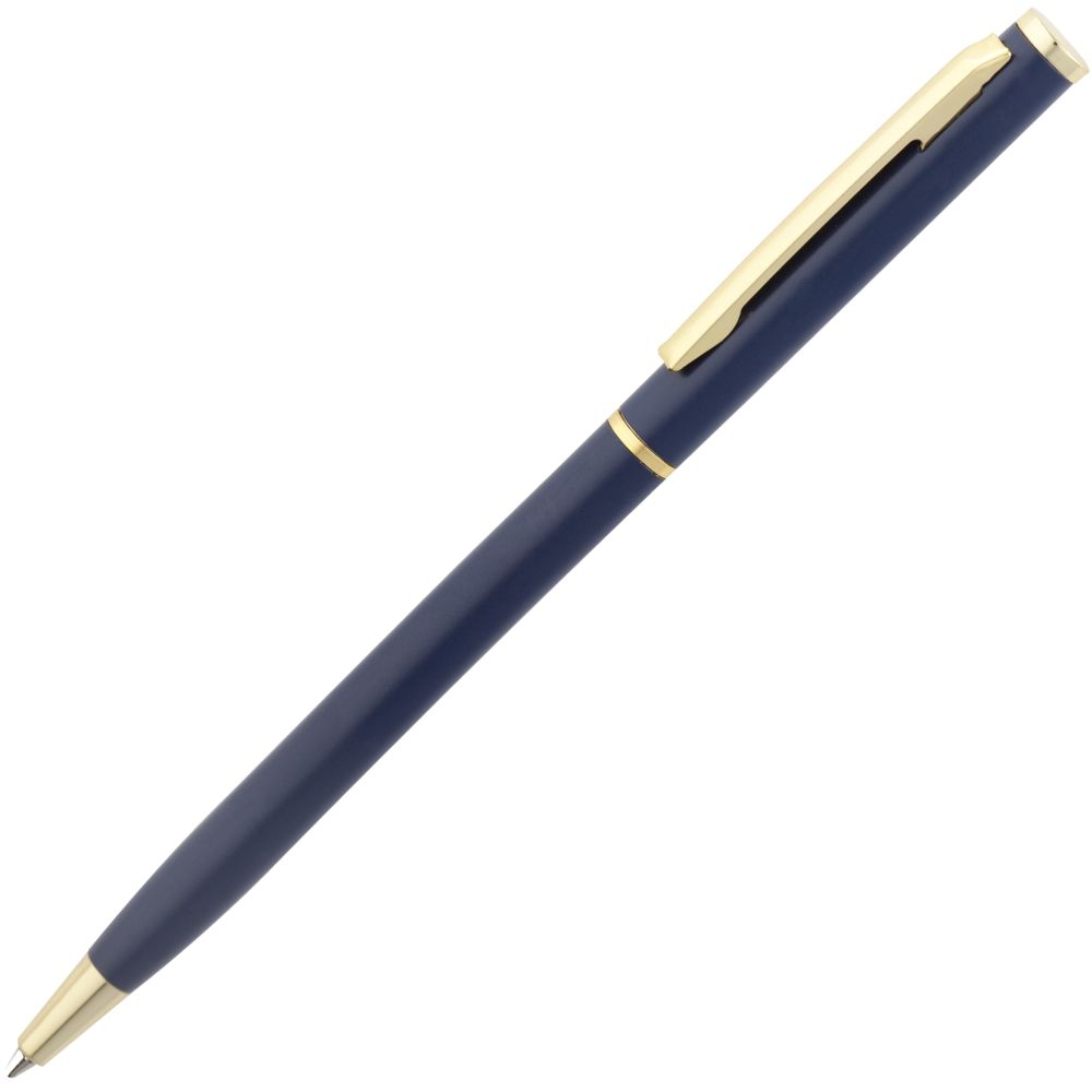 Ручка шариковая Hotel Gold, ver.2, матовая синяя, синий, металл