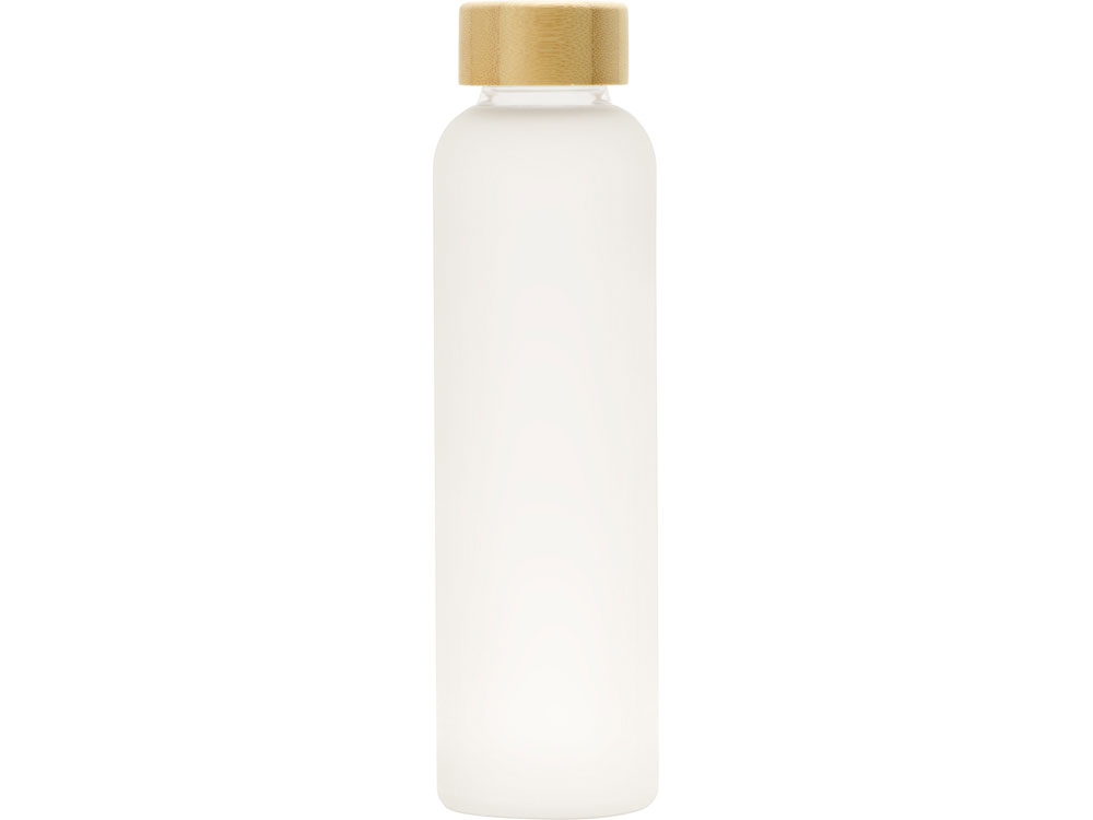 Стеклянная бутылка с бамбуковой крышкой «Foggy», 600 мл, белый, бамбук, стекло