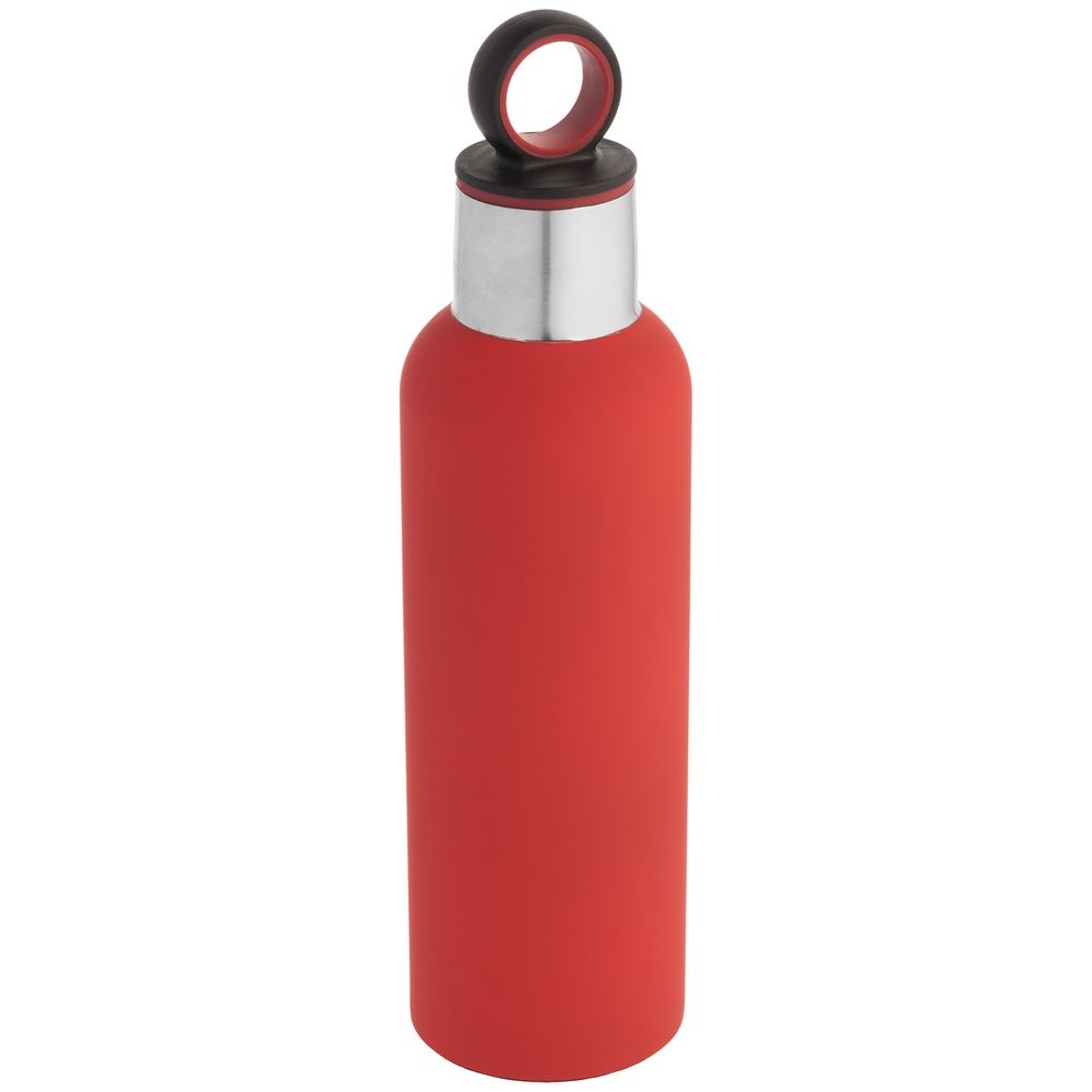 Термобутылка Sherp, красная, красный, крышка - пластик; корпус - металл; покрытие софт-тач