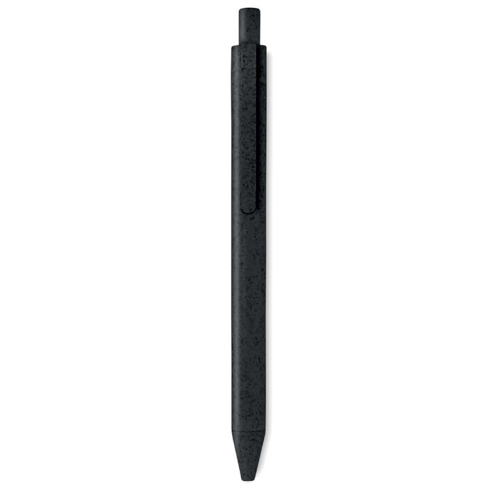 Ручка из зерноволокна и ПП, черный, пластик