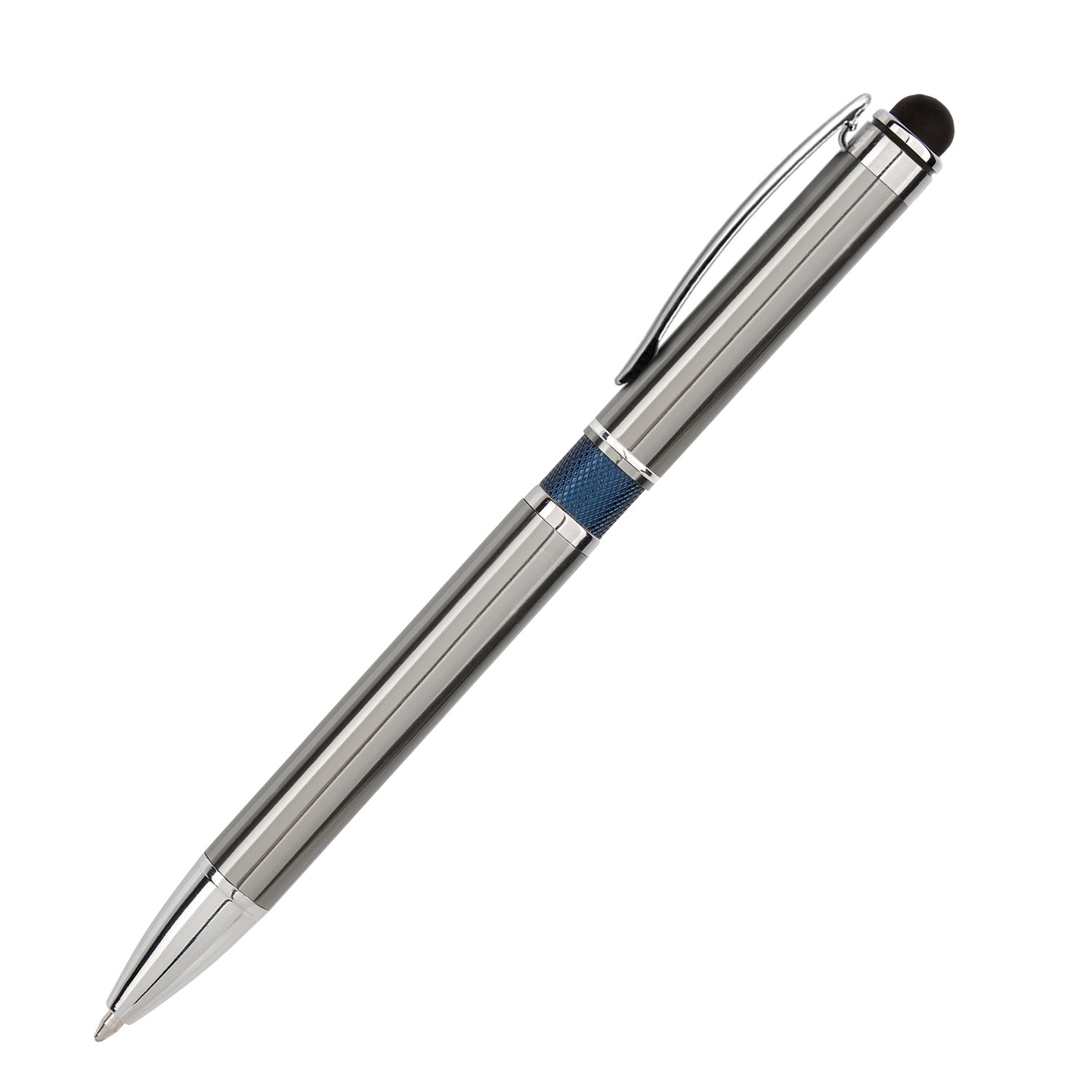 Шариковая ручка iP, синяя, серый