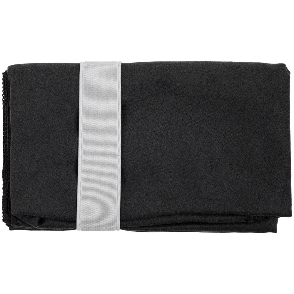 Спортивное полотенце Vigo Small, черное, черный, 90%, микрофибра; нейлон, 10%; сумка - эва; полиэстер