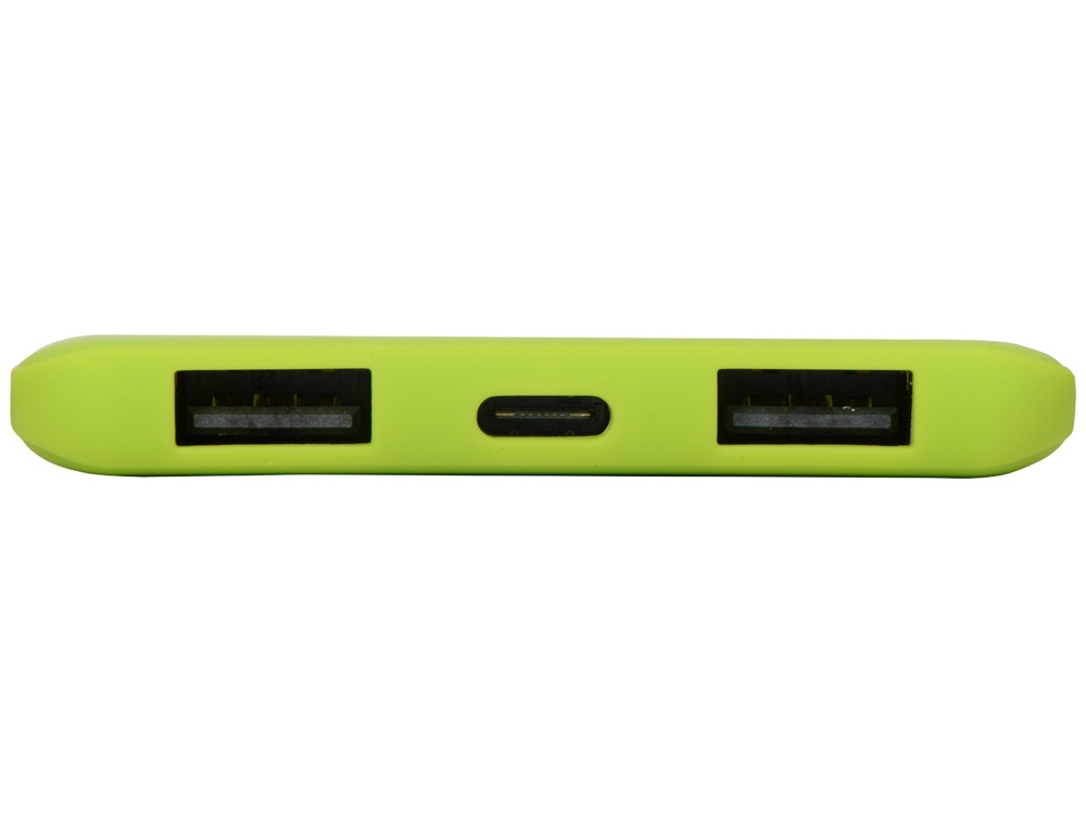 Внешний аккумулятор «Reserve» с USB Type-C, 5000 mAh, зеленый, soft touch